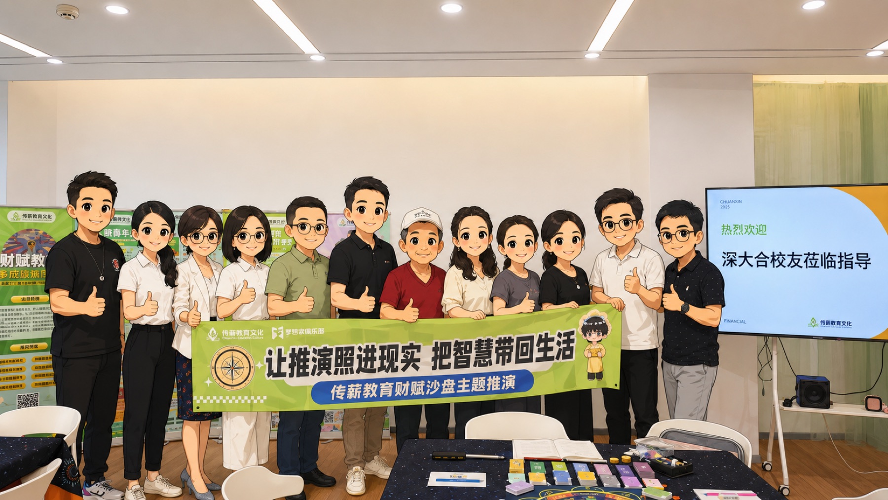 传薪教育财赋沙盘主题推演活动合影