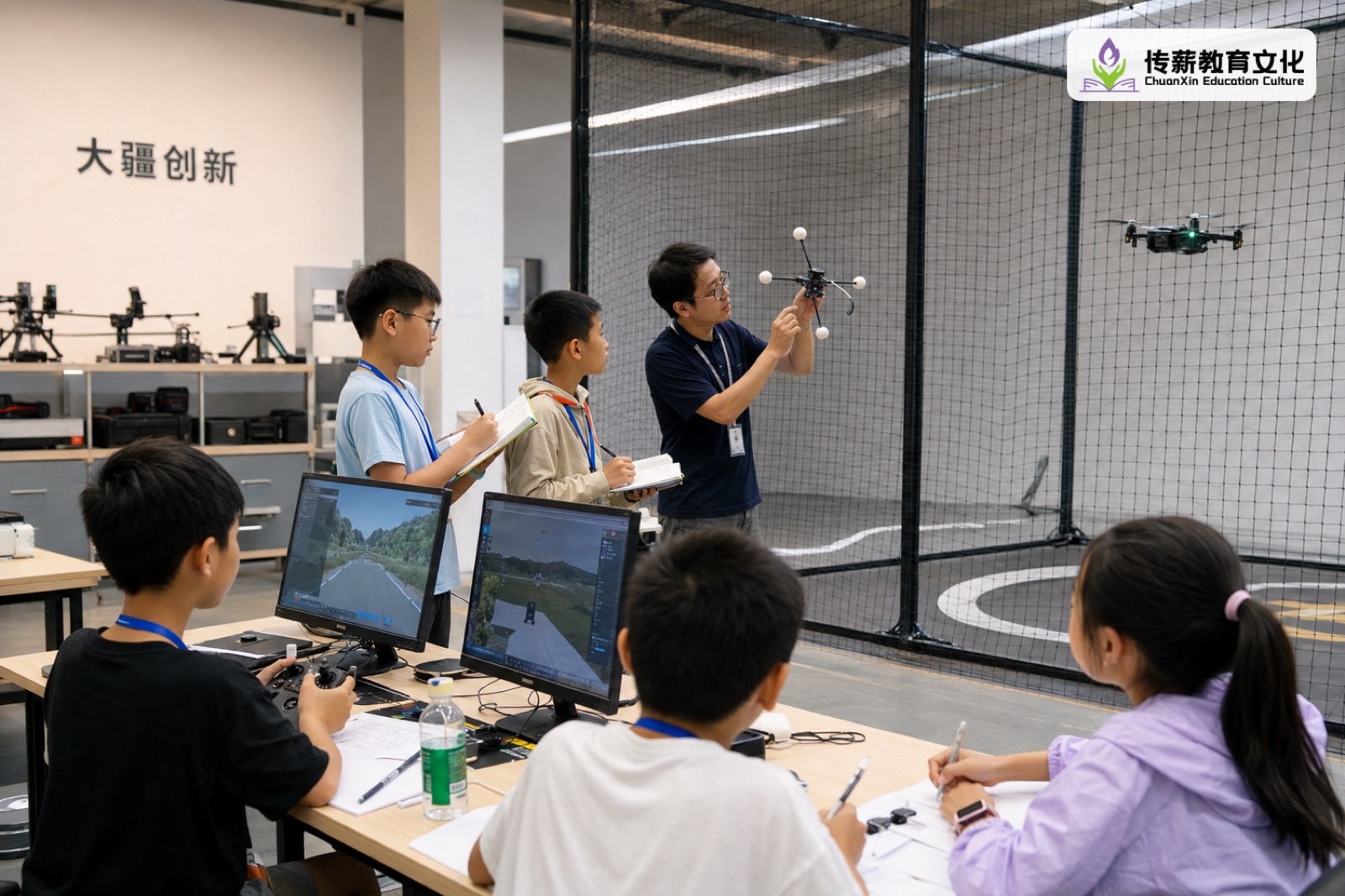 孩子体验大疆飞行工程研学任务