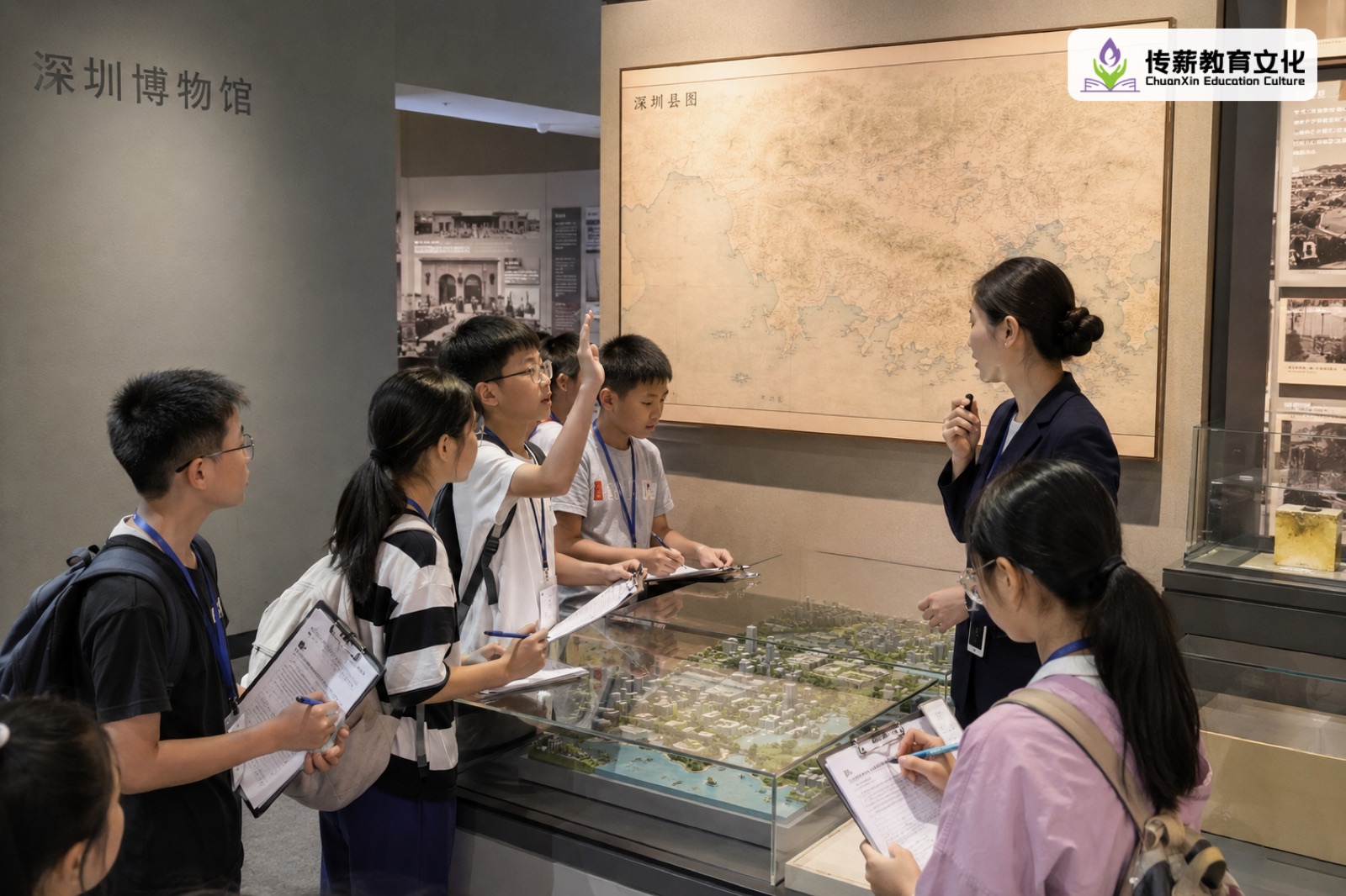 孩子在深圳博物馆开展城市研学
